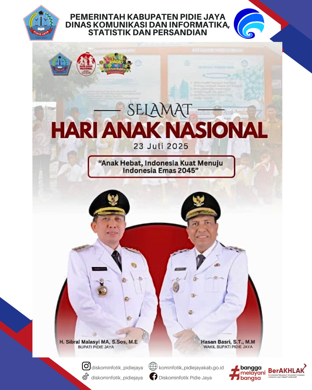 Peringatan Hari Anak Nasional 2025 – Komitmen Pidie Jaya untuk Masa Depan Anak