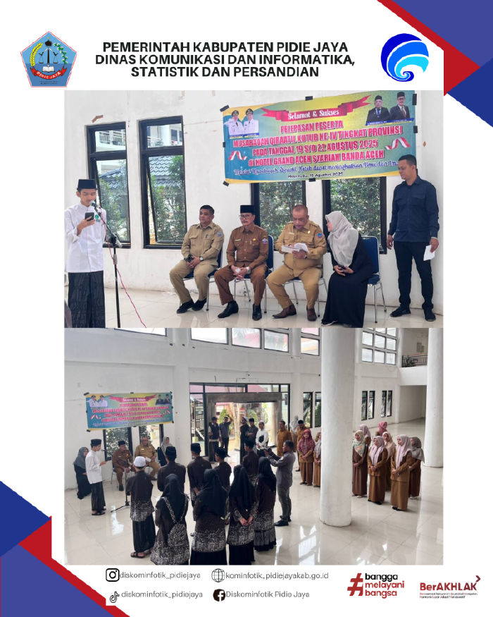 SEKDA Pidie Jaya Lepas Peserta MQK ke-IV Tingkat Provinsi: Santri Siap Harumkan Daerah di Ajang Prestisius